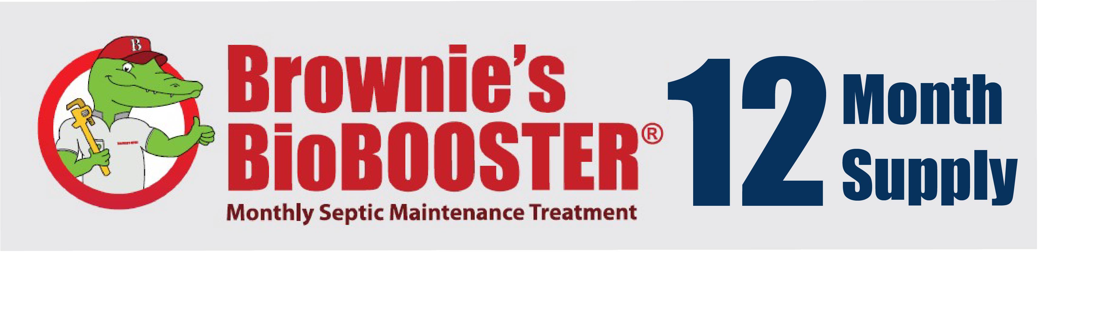 Brownie's BioBOOSTER Monthly Septic Maintenance Treatment Coupon - $59.95 12 Month Supply